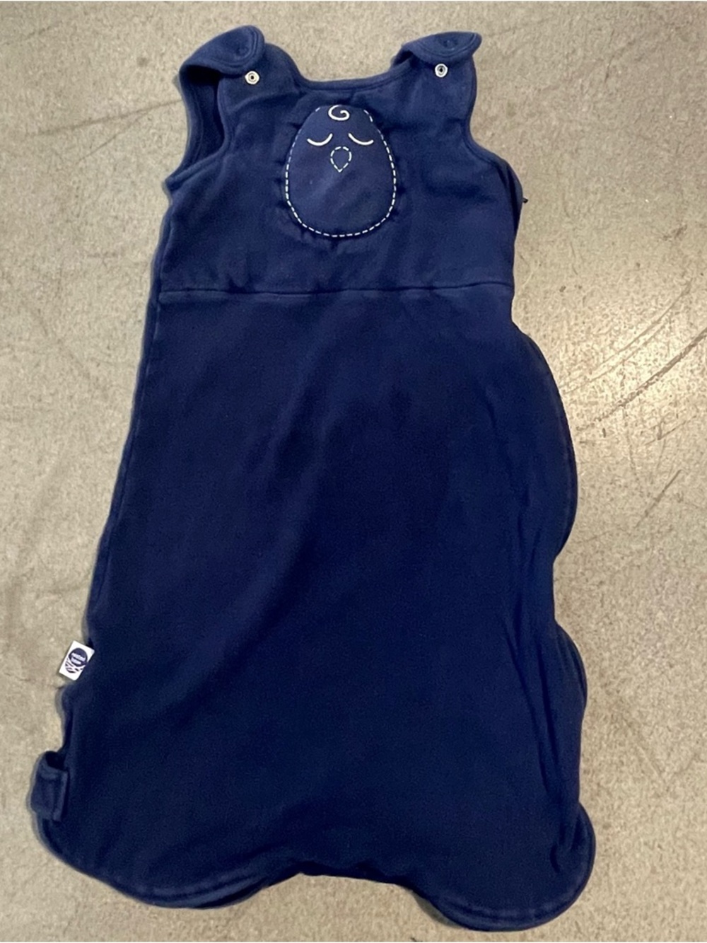 Nested Bean Navy Infant Sleep Sack with Logo Tag